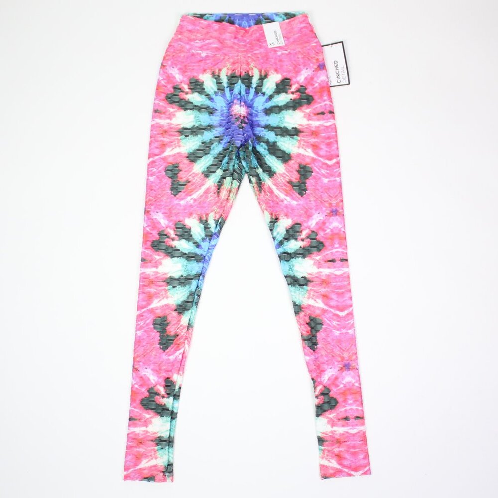 NWT Rue21 Womens XS Printed Cinched Detail Fitted Leggings - Picture 2 of 6